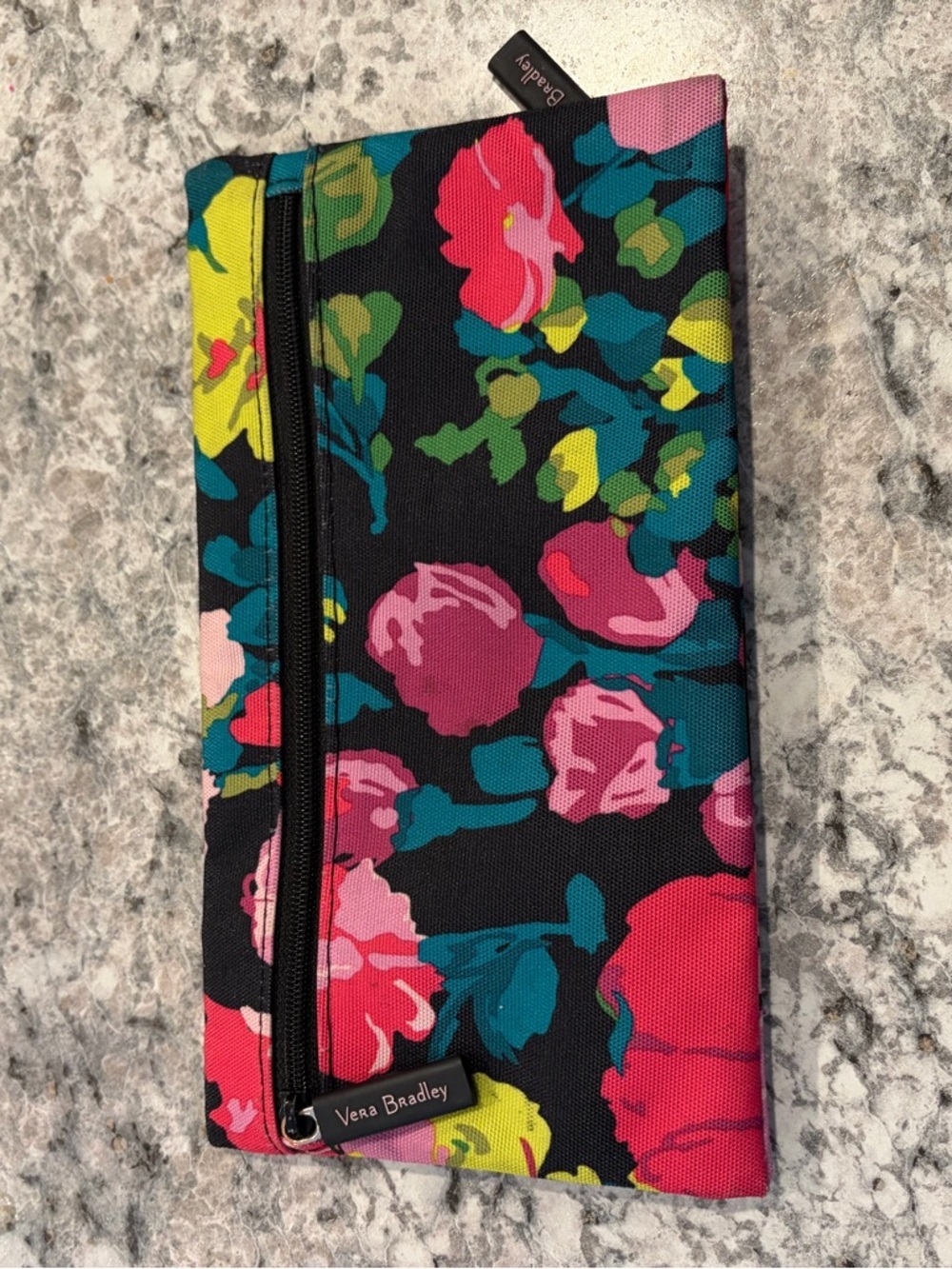Vera Bradley Hilo Meadow Slim Zip Pouch Cosmetic Case